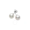 Mikimoto Akoya Pearl Stud Earrings With 18k White Gold 7-7.5m Aaa In White