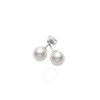 MIKIMOTO MIKIMOTO AKOYA PEARL STUD EARRINGS WITH 18K WHITE GOLD 8-8.5MM A GRADE