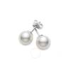 Mikimoto 18k White Gold 8mm-8.5mm Aa Grade Akoya Cultured Pearl Stud Earrings In White