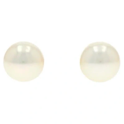 Pre-owned Mikimoto Akoya Pearls Stud - Yellow Gold 18k Pierced