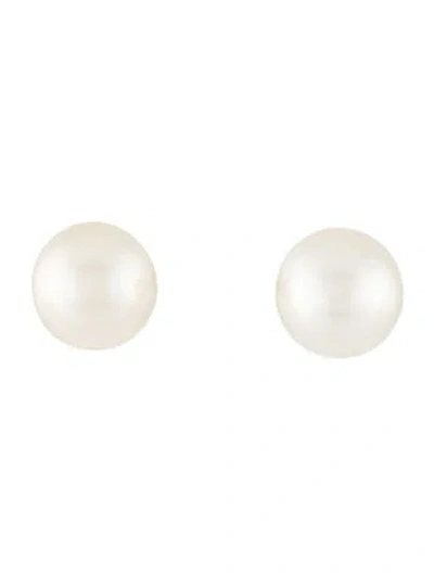 Pre-owned Mikimoto Blue Lagoon 14k Pearl Stud Earrings In Multicolor