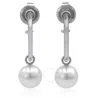 Mikimoto Classic Akoya Cultured Pearl Semi Hoop Earrings - Meq10074axxw In White