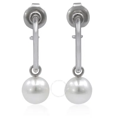 Mikimoto Classic Akoya Cultured Pearl Semi Hoop Earrings - Meq10074axxw In White
