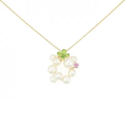 Pre-owned Mikimoto Enamel Yellow Gold (18k) Necklace () In Multi