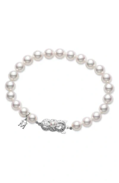 Mikimoto Essential Elements Pearl Bracelet In White Gold/pearl
