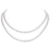 Mikimoto Graduated A1 Double-strand 18 Karat White Gold In White