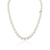 MIKIMOTO MIKIMOTO GRADUATED AKOYA PEARL STRAND NECKLACE WITH 18K WHITE GOLD CLASP 9X7MM A1 DESIGNER SKU G9011