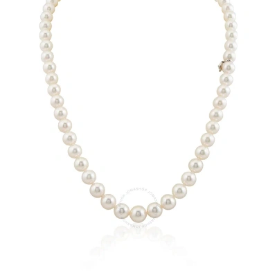 Mikimoto Graduated Akoya Pearl Strand Necklace With 18k White Gold Clasp 9x7mm A1 Designer Sku G9011