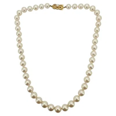 Pre-owned Mikimoto Japanese Akoya Pearl Strand Necklace In 18k Yellow Gold