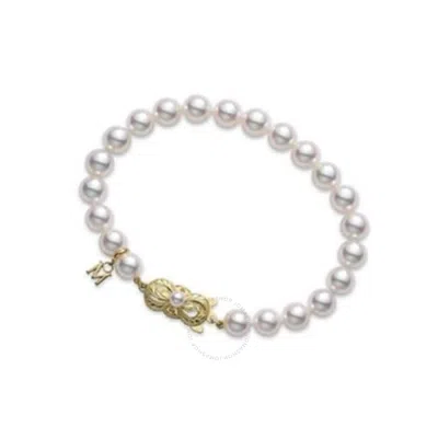 Mikimoto 7 Inch 7x6.5mm A Quality 18kt Yellow Gold  Bracelet Ud70107k