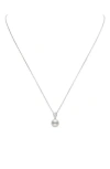Mikimoto Morning Dew Akoya Pearl & Diamond Pendant Necklace In 18kw