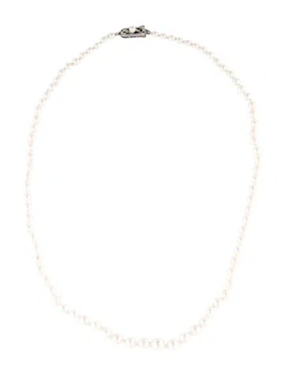 Pre-owned Mikimoto Pearl Bead Strand Necklace, 18.25" In Multi