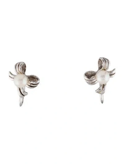 Pre-owned Mikimoto Pearl Clip-on Earrings In Multi