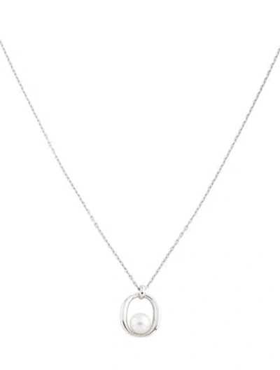 Pre-owned Mikimoto Pearl Pendant Necklace, 15.75" In Multicolor