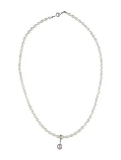 Pre-owned Mikimoto Pearl Perlita Strand W/ Pendant, 16.5" In Multi