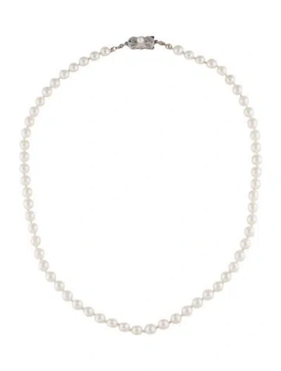 Pre-owned Mikimoto Pearl Strand Necklace, 19" In Multi