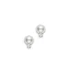 Mikimoto Pearl Studs With Diamonds A+ D0.06 Carat 18 Karat White Gold Pes602dw In White
