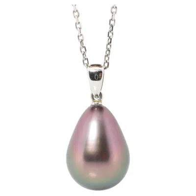 Pre-owned Mikimoto Pendant. Genuine 18k Gold  Tahitian Pearl Necklace In Multi