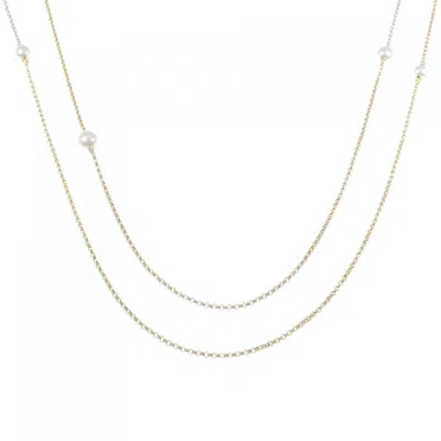 Pre-owned Mikimoto Pink Gold (18k) Gold (18k) Yellow Gold (18k) Necklace ()