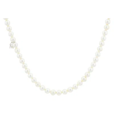 Pre-owned Mikimoto Silver  4 - 5 Mm Pearl Strand In Multiple
