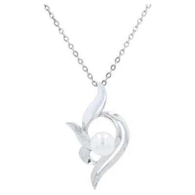 Pre-owned Mikimoto Silver  Pearl Pendant In Multiple
