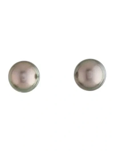 Pre-owned Mikimoto South Sea Pearl Stud Earrings In Multicolor