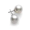 Mikimoto White South Sea Stud Earrings 10mm A+ Grade White Gold In White