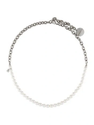 Pre-owned Mikimoto X Comme Des Garcons Akoya Cultured Pearl Necklace, 19.5" In Multi