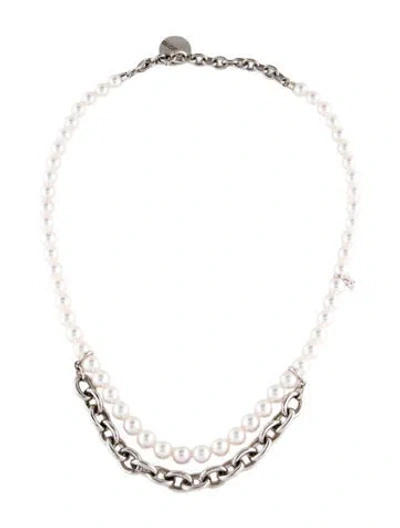 Pre-owned Mikimoto X Comme Des Garcons Pearl Bead Strand, 19", 19" In White
