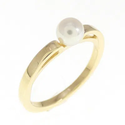 Pre-owned Mikimoto Yellow Gold (18k) Band Ring ()