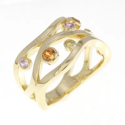 Pre-owned Mikimoto Yellow Gold (18k) Band Ring () In Multi