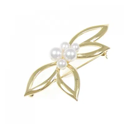 Pre-owned Mikimoto Yellow Gold (18k) Brooch ()