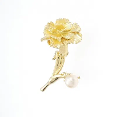 Pre-owned Mikimoto Yellow Gold (18k) Brooch () In Multi