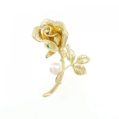 Pre-owned Mikimoto Yellow Gold (18k) Brooch () In Multi