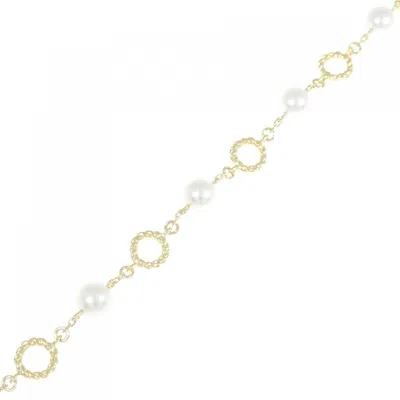 Pre-owned Mikimoto Yellow Gold (18k) Charm Bracelet ()