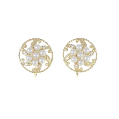 Pre-owned Mikimoto Yellow Gold (18k) Clip Earrings () In Multi