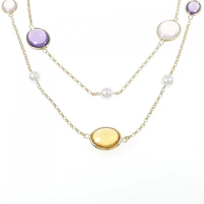 Pre-owned Mikimoto Yellow Gold (18k) Necklace () In Multi