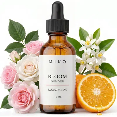 Miko Bloom Essential Oil With Rose & Neroli 100% Organic 15ml In Multi