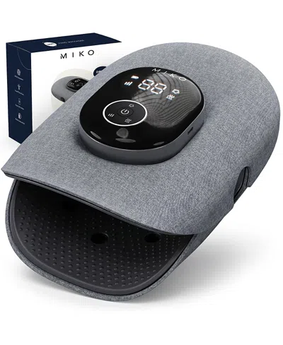 Miko Drift Heated Hand Massager With Air Compression, Adjustable Heat & Rechargeable Design In Gray