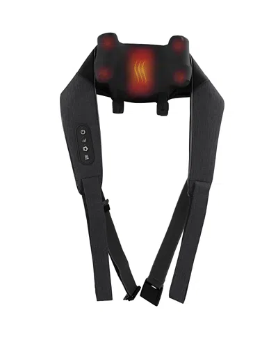 Miko Wave Heated Neck & Back Massager With Heat, Cordless And Hands-free In Black