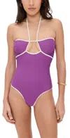 Mikoh Amora One Piece Royal/ecru In Royal/ecru