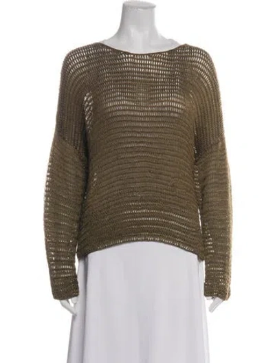 Pre-owned Mikoh Bateau Neckline Sweater In Green