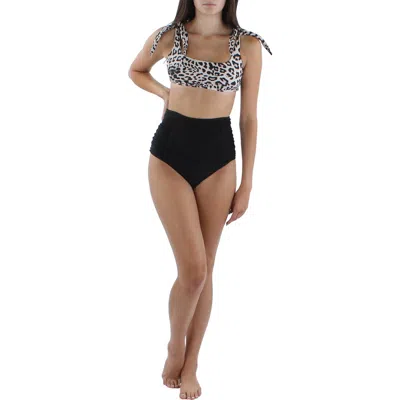 Mikoh Jamaica 2 Womens Printed Square Neck Bikini Swim Top In Multi