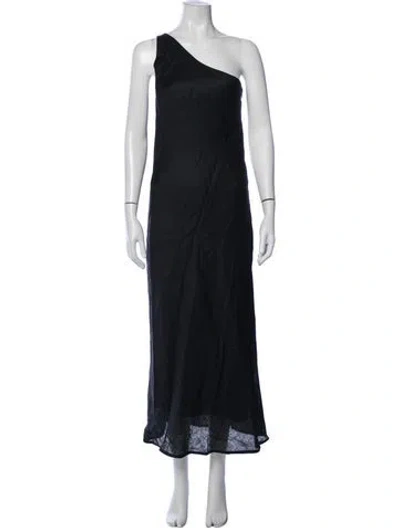 Pre-owned Mikoh Linen Long Dress W/ Tags In Black
