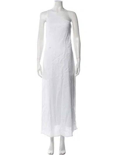 Pre-owned Mikoh Linen Long Dress W/ Tags In White