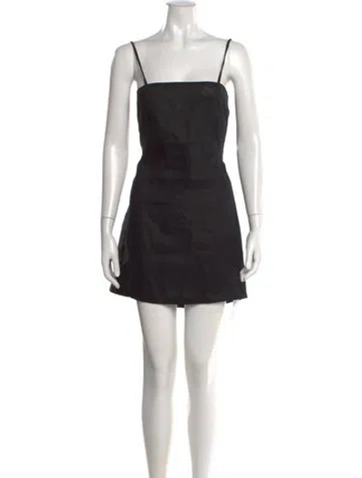 Pre-owned Mikoh Linen Mini Dress In Black