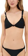 Mikoh Lula Bikini Top Noir In Noir