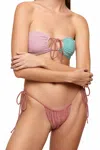 Mikoh Lurex Oda Bikini Bottom In Pomegranate In Brown