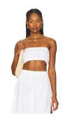 Mikoh Marlien Bandeau Crop Top In White In White