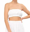 Mikoh Marlien Bandeau Crop Top In White In White